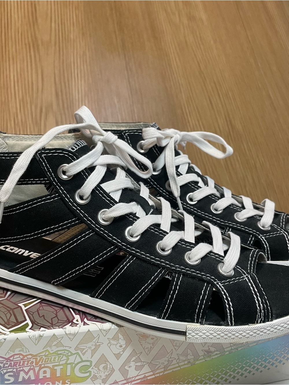 Converse Chuck Taylor All Star Cutout Gladiator Sandal Sneakers Black Womens 10
